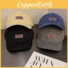 Solid Retro Color Letter Soft Top Fitted Cap Sunshade Ventilation Women Men