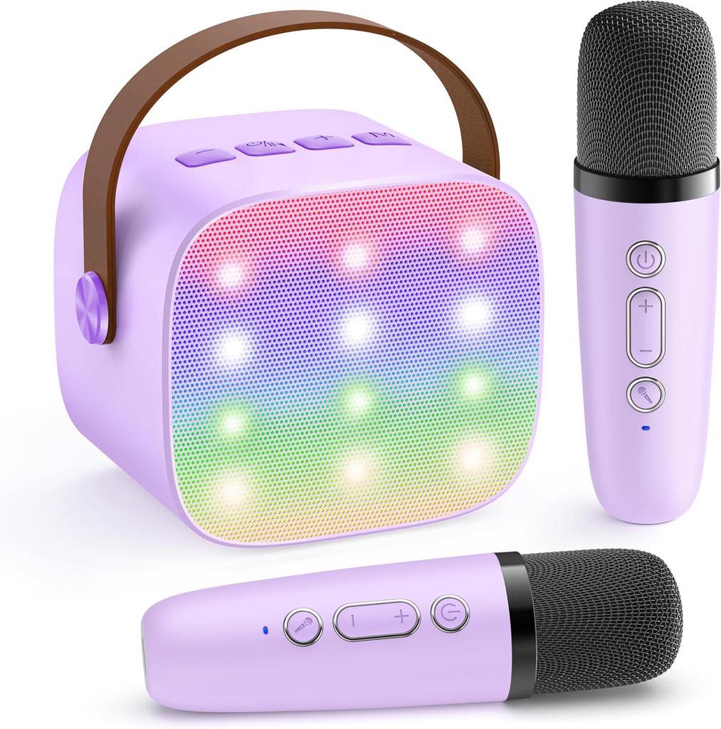 Bluetooth Wireless Microphone with Built-in Speaker, Home KTV Subwoofer, All-in-One Karaoke System