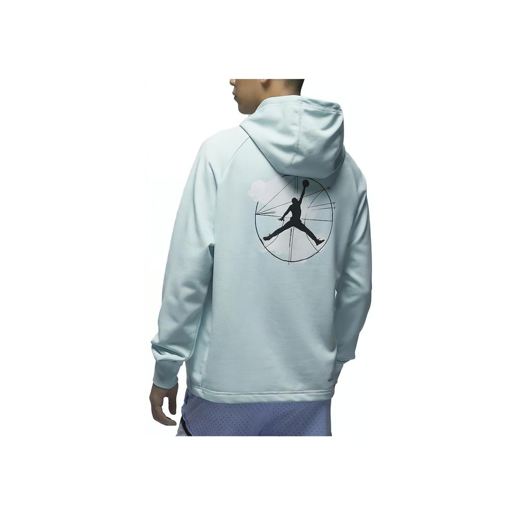 Jordan Dri-Fit Sport Толстовка с буквенным принтом Толстовка с длинными рукавами Мужская толстовка Ice-Jade-Blue FQ6809-346