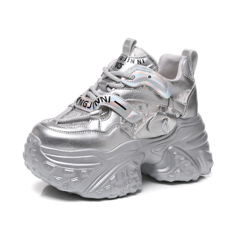 HS6166 Женские весенние кроссовки на платформе, увеличивающие рост 2025 года