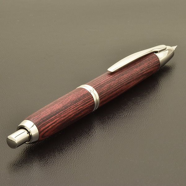 Перьевая ручка Pilot Wood Axis CAPLESS Темно-красная Среднее перо FC-25SK-DR-M