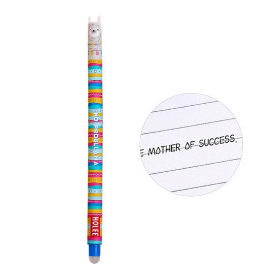 Стирающаяся ручка 0,7 мм с черными чернилами, с мягкой рукояткой, приятной для кожи, с милыми колпачками в виде животных, кнопочный механизм, перезаправляемые ручки, школьные принадлежности