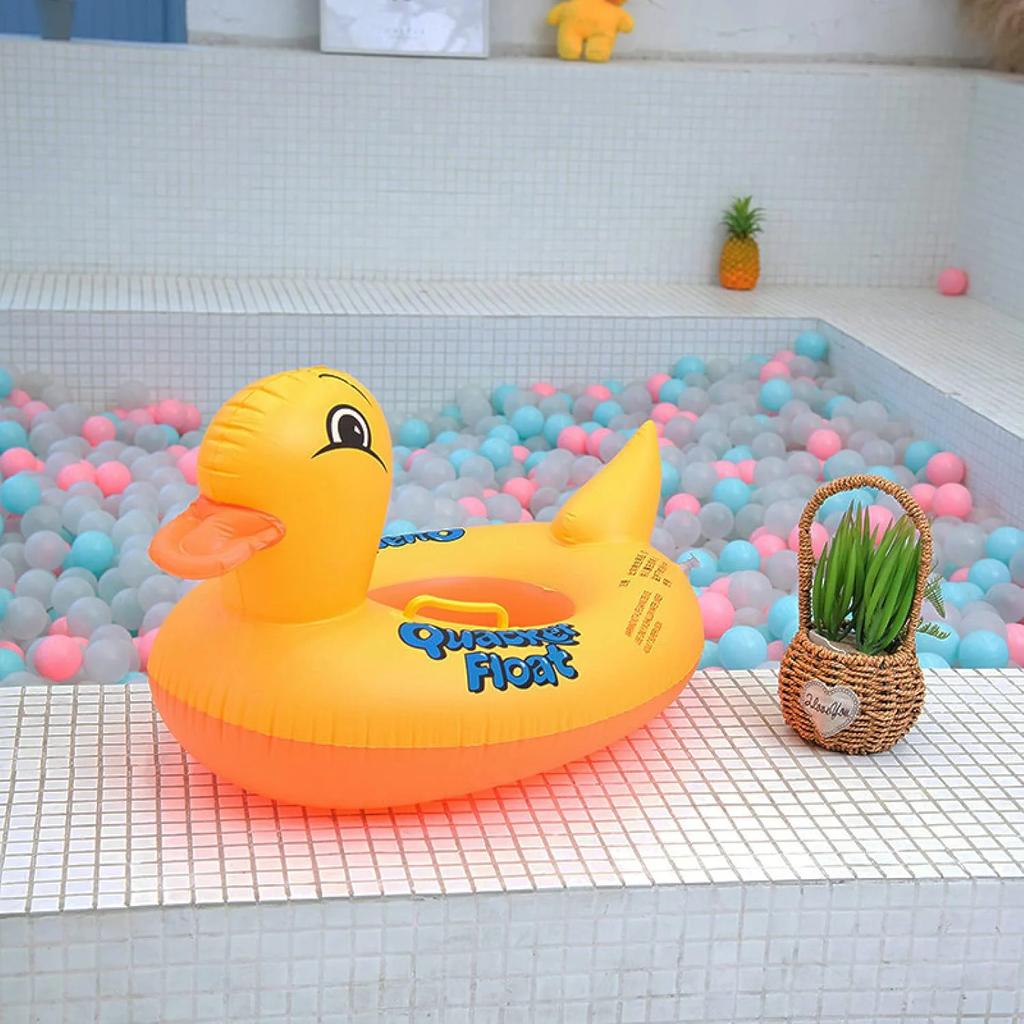 Duck Inflatable Toys for Baby Swimming Float Seat with Handle Outdoor PVC Inflatable Ring for Pool Beach Summer Water Toys