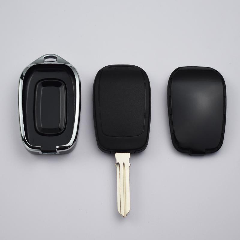 2 Button For Renault Kwid Traffic Symbol for Dacia Sandero Logan Duster 2016 2017 2018 Silver TPU Car Remote Key Fob Cover Case Shell