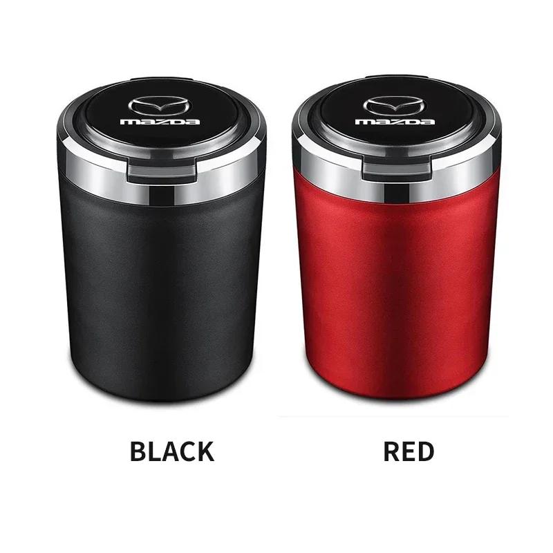 Подходит для Mazda 3 bk bl bj 323 Axela Atenza CX-3 CX-4 CX5 CX-9 многофункциональная автомобильная пепельница с открывающейся крышкой на одну кнопку, детали интерьера