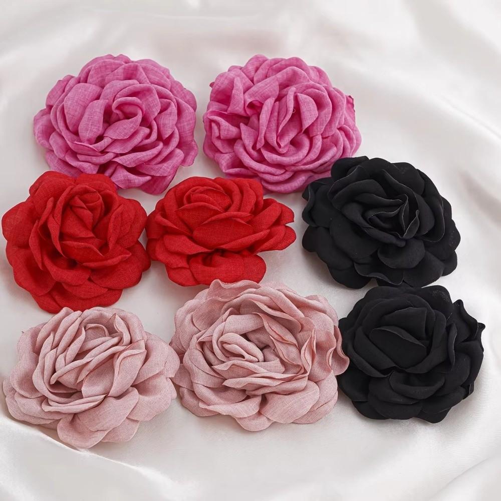 1 Pair Elegant Rose Flower Stud Earrings Large Big Rose Flower Earrings Women Jewelry