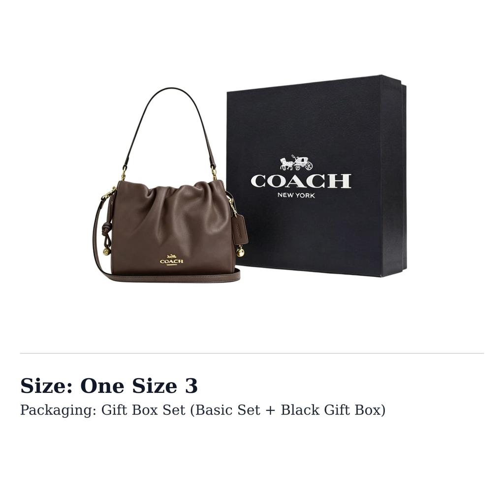 Coach Кожаная сумка через плечо Faye, Маленькая женская сумка на плечо, Коричневый, CT763-IMV2R