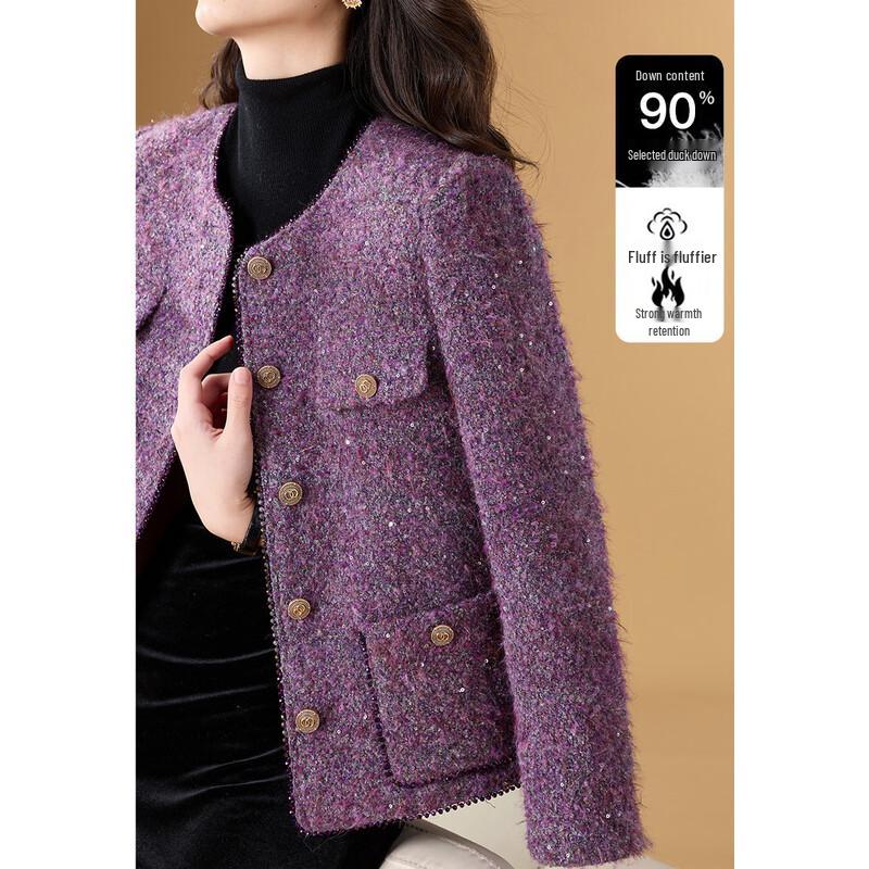 Пуховик Melanie Sequin Tweed 90% утиного пуха