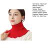 Women Fake Scarf High Collar Ribbed Texture Ruffle Trim Solid Color Knitting Collar Autumn Winter Thickened Warm False Collar
