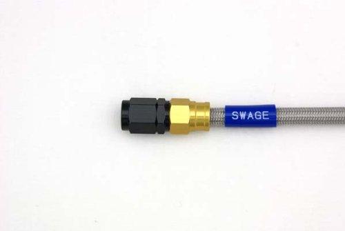 SWAGE LINE GAK-1010M-1400 Легкий заказ Тормозной шланг Универсальный шланг Прямой фитинг Алюминий (Золото / черный) Прозрачный шланг 55,1 дюйма (1400 мм)