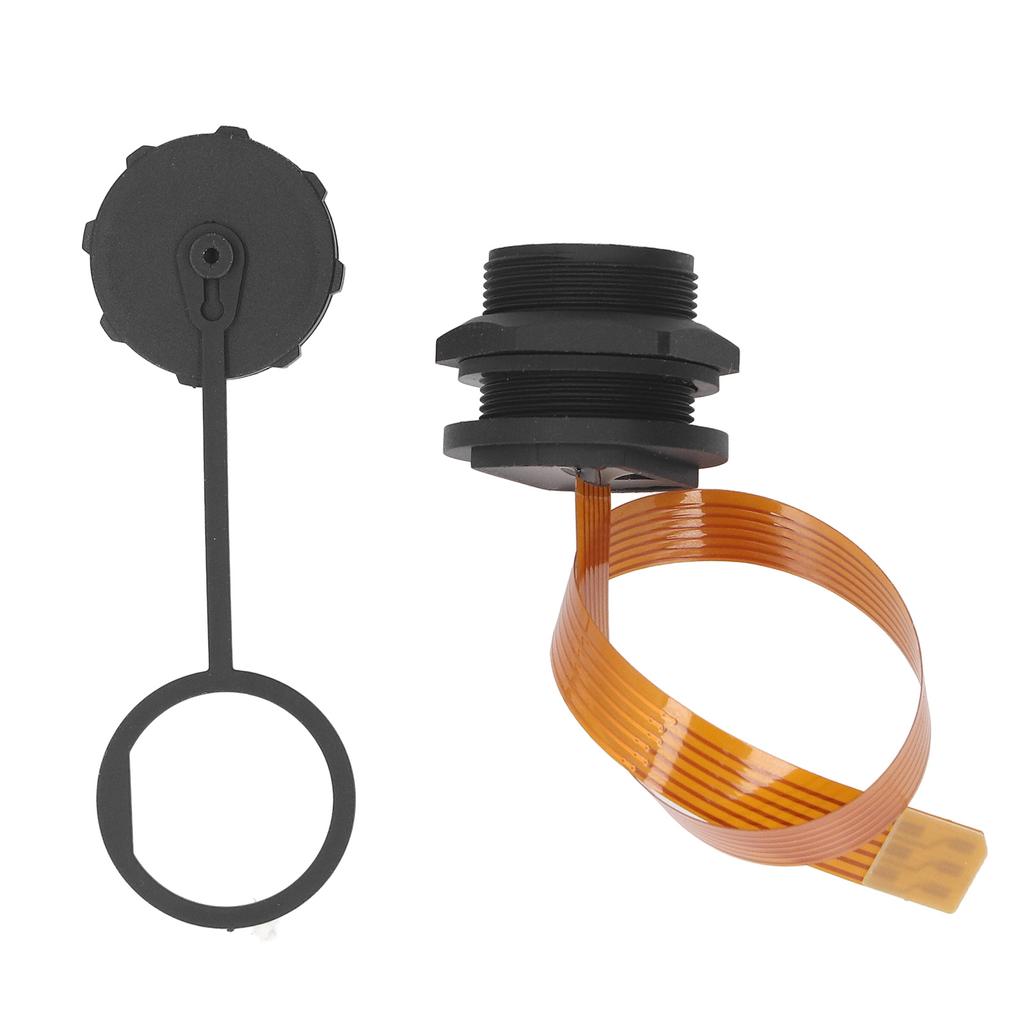 SIM Socket Flexible Cable 20cm IP68 Water Proof Threaded Panel Mount SIM Card Female Socket To Male