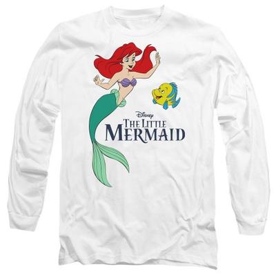 The Little Mermaid Унисекс футболка для взрослых с Ариэль и Флаундером
