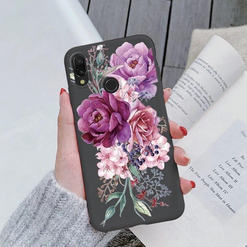 Redmi Note 7 Pro 7S Funda Rainbow Heart Vintage Flowers Leaves Чехол для телефона Мягкий силиконовый чехол-бампер для Xiaomi Redmi Note 7 Противоударная защитная сумка