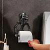 Держатель для туалетной бумаги в форме черепа, готическое настенное крепление, металлический органайзер для рулонов бумаги, ванная комната, кухня, диспенсер для бумажных полотенец, украшение на Хэллоуин