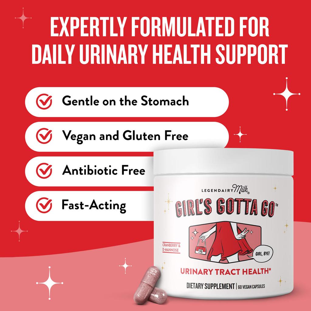 Legendairy Milk, Girl's Gotta Go™, Здоровье мочевыводящих путей, 60 растительных капсул