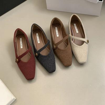 Модные удобные балетки для работы для женщин, туфли на массивном каблуке с квадратным носком и ремешком с пряжкой, повседневные Мэри Джейн на среднем каблуке, ретро-пряжка, коричневые туфли