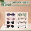 1/2 шт. 4-ярусный акриловый органайзер для очков, прозрачная штабелируемая витрина, женская коробка для хранения очков, часов, ювелирных изделий с выдвижным ящиком