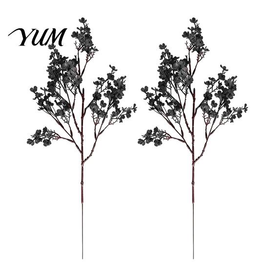 Orange Silk Plants for Halloween Decoration Realistic Artificial Flowers Autumn Home Decoration, Floral Lifelike Branches Seasonal Display Table