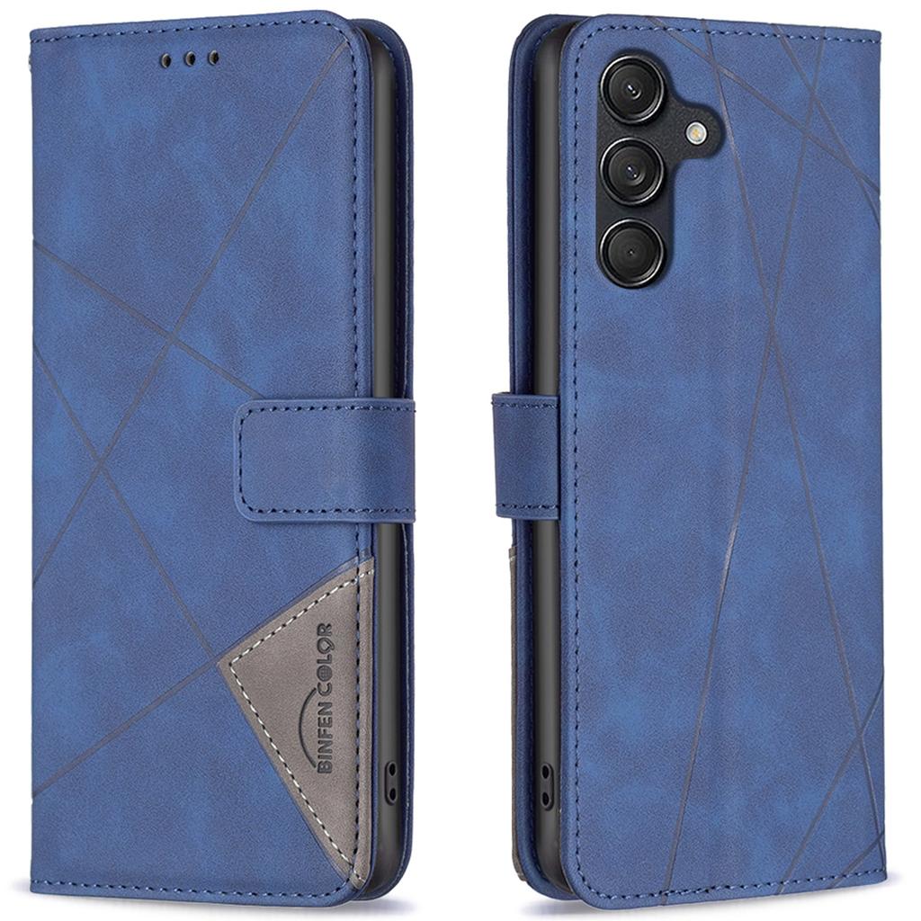 BINFEN COLOR Для Samsung Galaxy M55 5G/C55 5G/F55 5G Чехлы для телефонов Кошелек Подставка Геометрический тисненый кожаный чехол