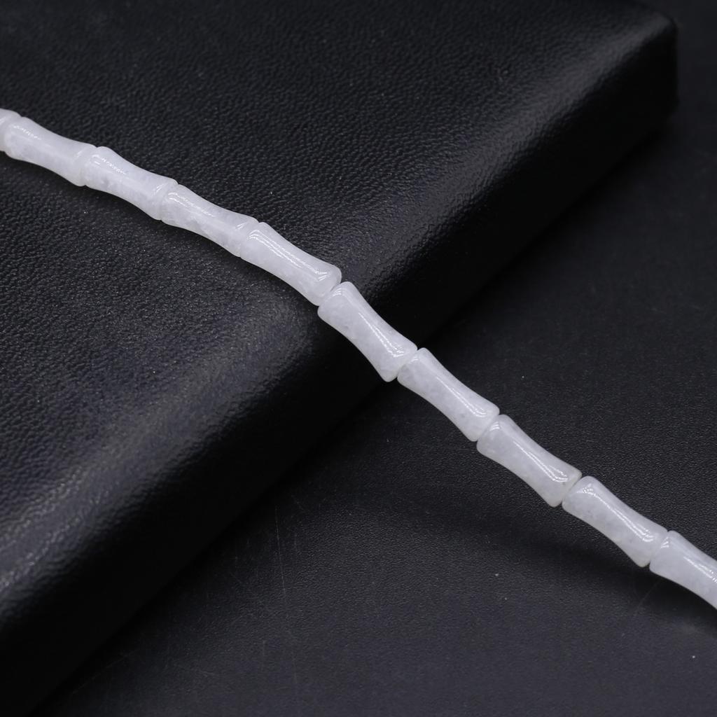 1 нить, Натуральный камень Канадский жадеит Обсидиан Кристальные бусины из прозрачного кварца, Ручная работа, Бусины в форме бамбукового сустава, 1,2×5 см, для изготовления украшений своими руками