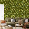 Green Leather Olive and Yellow Wallpaper for Living Room and Bedroom 50x1000
