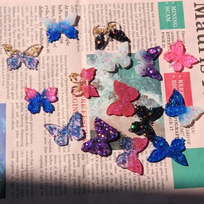 Кристаллическая эпоксидная форма силиконовая форма для кулона бабочка ремесло форма силиконовая форма ювелирные изделия изготовление инструмента