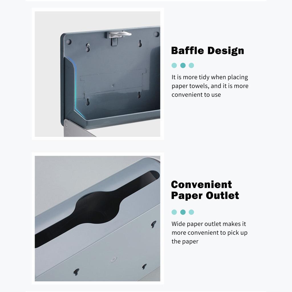 Paper Towel Dispenser Drilling & Nail-Free Paper Towel Holder Dispenser Multifold Toilet Tissue