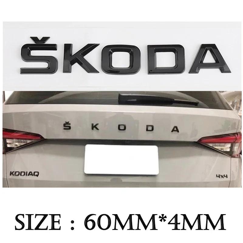 JIYQ3 For Skoda FABIA KAMIQ KAROQ KODIAQ OCTAVIA RAPID SUPERB YETI Car Trunk Letters Emblem Logo Sticker Front Rear Badge Accessories