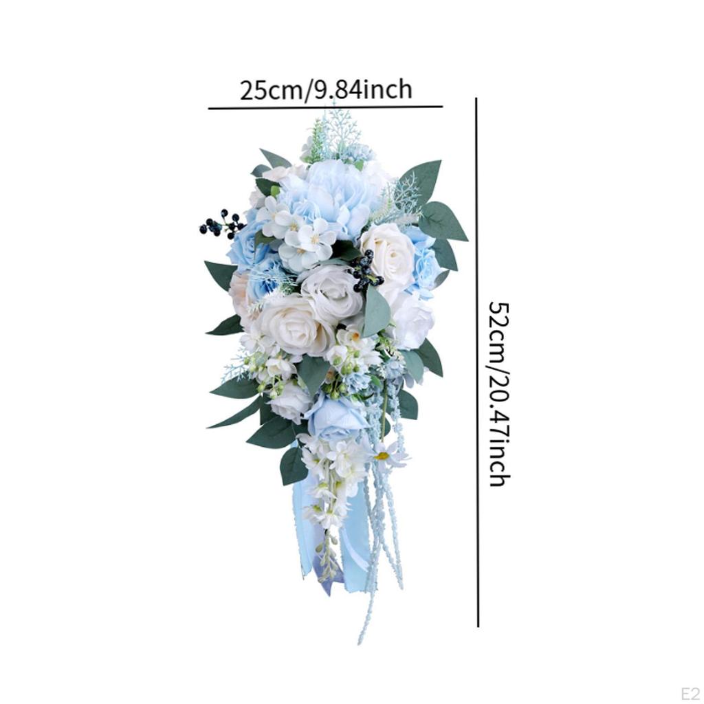 Wedding Bouquet Artificial Rose Flowers Elegant Floral Lifelike Creative Bridal for