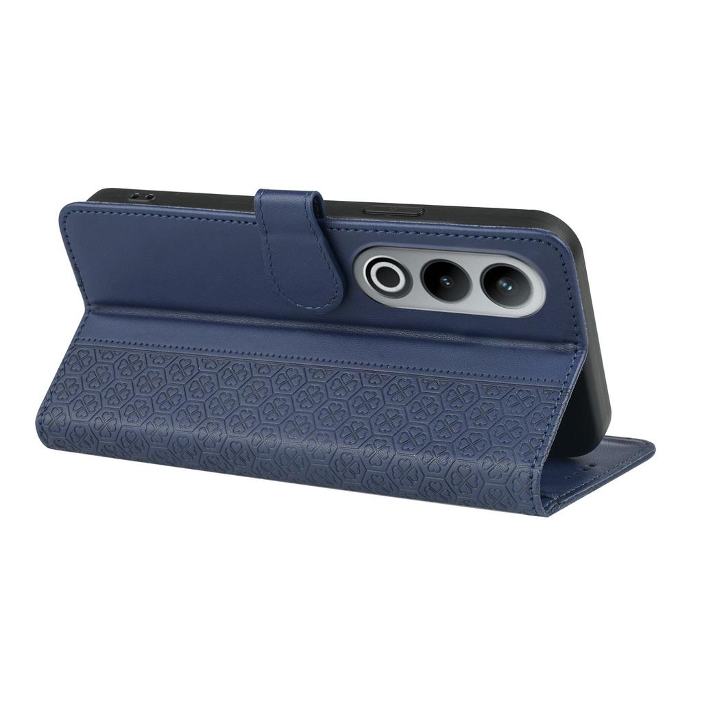 For OnePlus 12R 5G/Ace 3 5G Case Magnetic Clasp Four Leaf Clover Leather Phone Cover