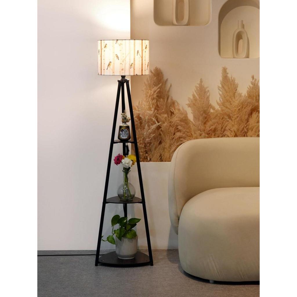 Furniture Printed Floor Lamp with 3 Shelves