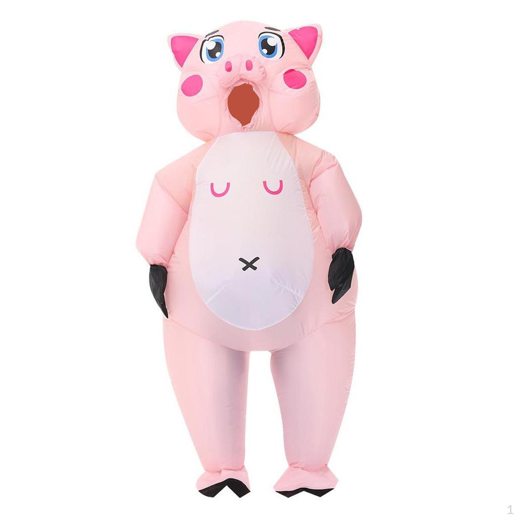 Inflatable Pig Costume Cute Farm Animal for Cosplay Props Holiday Party