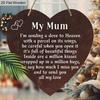 My Mum Memorial Wooden Sign with Heart-shaped Design - Unique Figurine Ornaments - Ideal for Front Door, Porch, Wall Decor