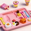 Pretend Play Lunch Box Pudding Toy Simulation Model Play House Toys Pudding Feeding Set  Kids Toy