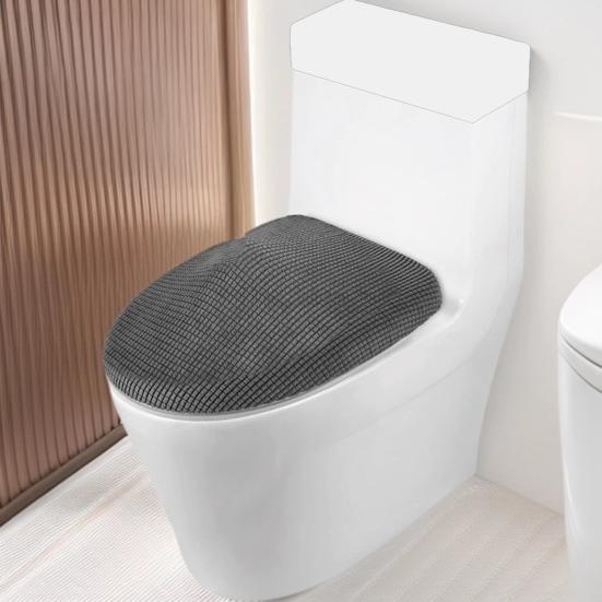 Toilet Cover Corn-patterned Fabric Elastic Strap Non-Slip Stable Toilet Seat Cover Multifunctional Bathroom Decor
