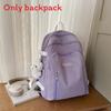 Capacity Fashion Big Backpack With Solid Color Design And Letter Decor For Daily