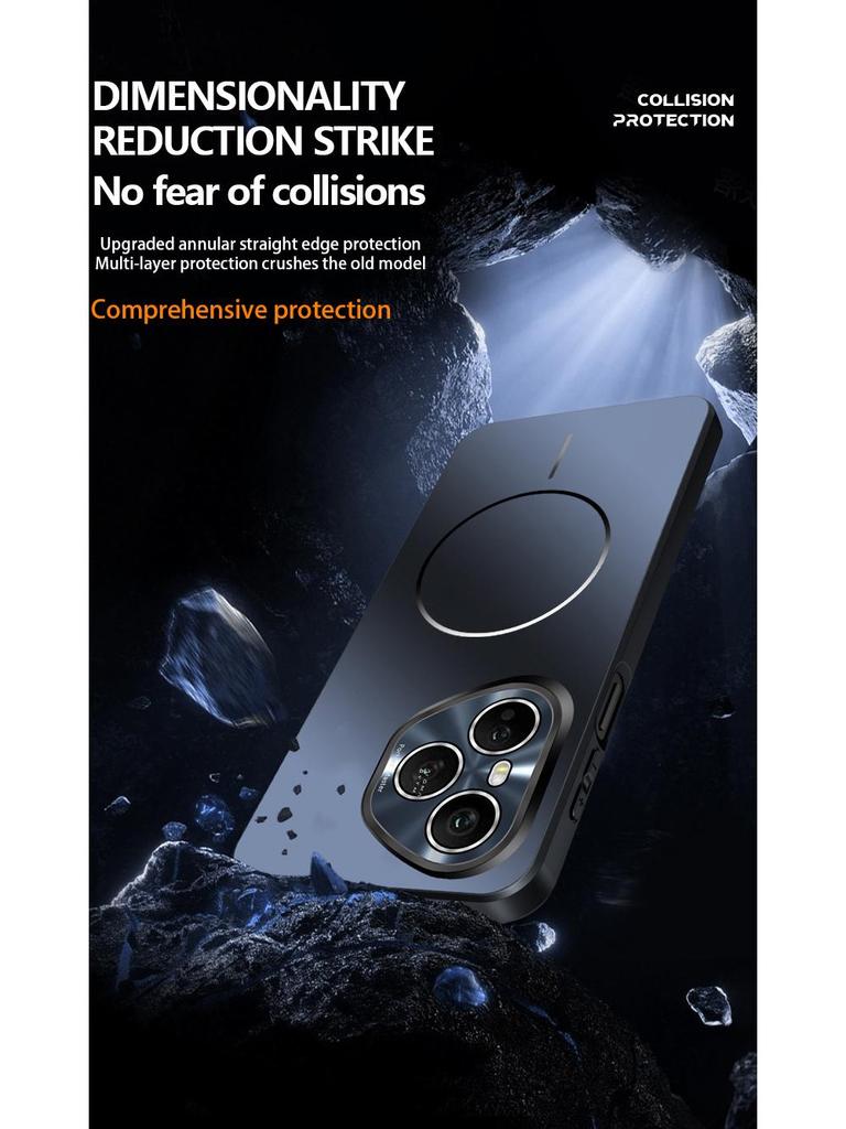 Применимый чехол-кольцо с магнитом и большим окном для Honor 400Pro, Тонкий магнитный чехол-кольцо для Honor 400, Матовый защитный чехол для Honor X70