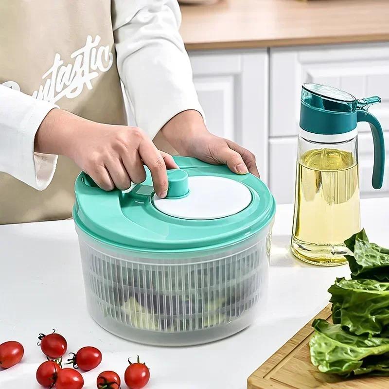 Vegetable Dehydrator Greens Washer Dryer Drainer Crisper Strainer Vegetables Salad Spinner Lettuce Leaf for Washing Drying Leafy