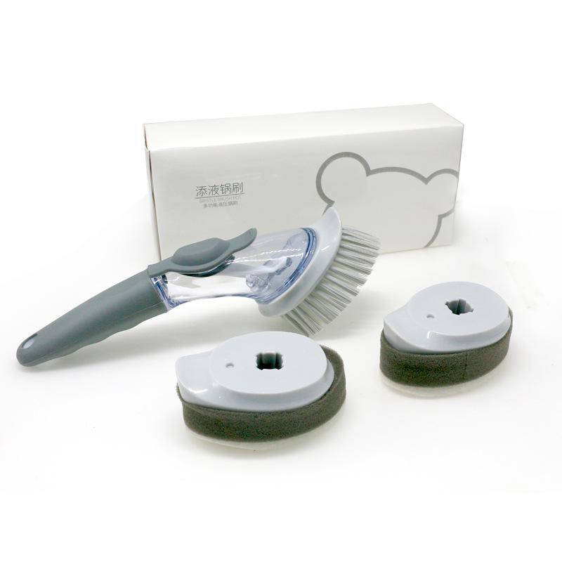 Кухонная щетка для мытья посуды с длинной ручкой, многофункциональная щетка для мытья посуды с дозатором жидкости, салфетка для мытья посуды