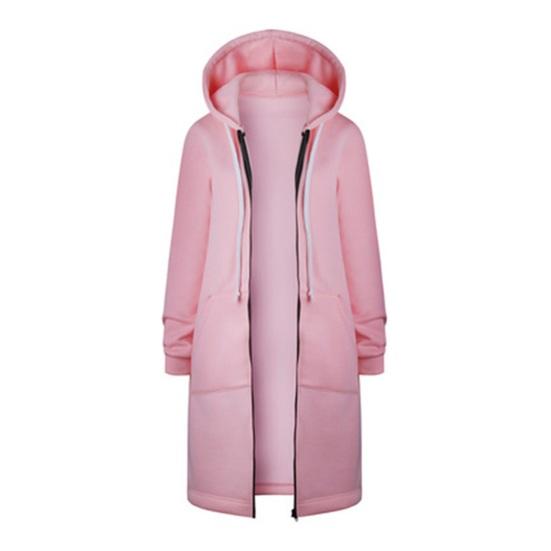 Zip Up Hoodies for Women Oversized Fleece Long Tunic Hooded Sweatshirt Fall Winter Casual Drawstring Coat with Pockets