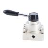 Air Hand Valve Rotary Lever 3 Position 4 Way Pneumatic Flow Control Switch Accessory