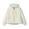 White Fashion Classic Simple Casual Versatile Comfortable Knitted Hooded Jacket Women Jacket F61W533501FIV
