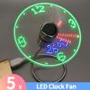 Светодиодные часы-вентиляторы DC 5V Mini Cooling мигающий вентилятор часы-вентиляторы отображение времени и температуры отображение реального времени гибкие светодиодные часы на гибкой стойке