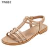 Summer Woman Sandals Woman Shoe Flip Flops Woman Beach Shoes Gladiator Beads Sandals Lady Flat Shoe Sandals Footwear