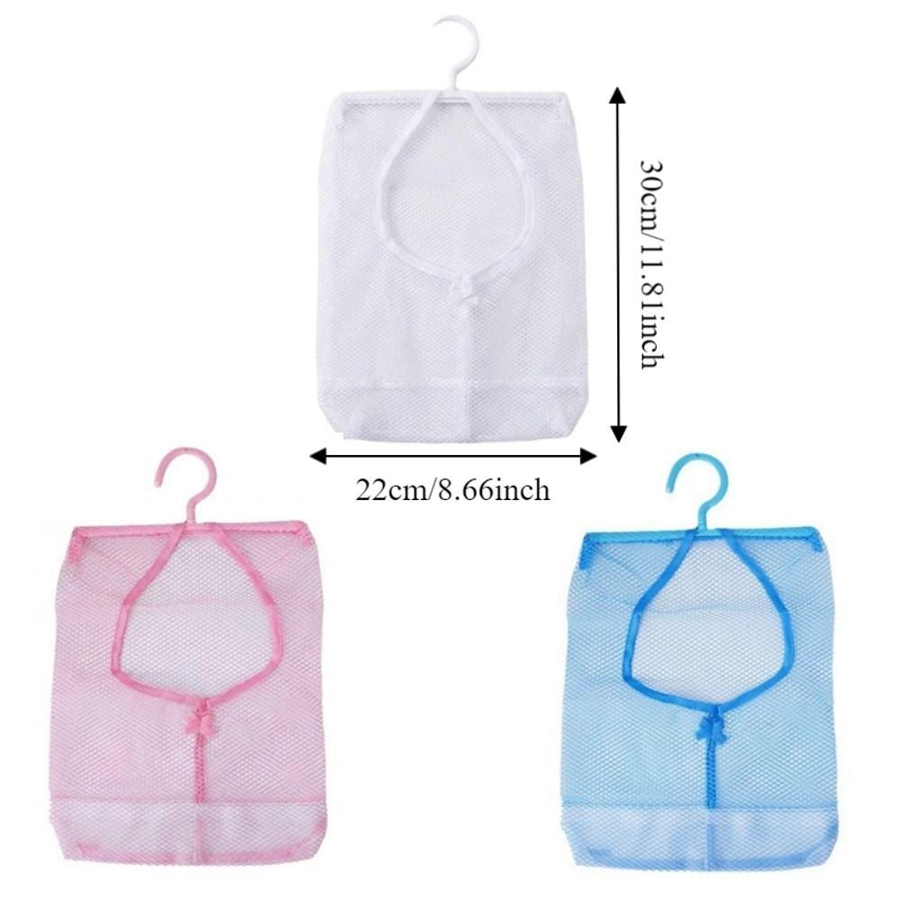 3PCS Quick Dry Hanging Mesh Storage Bag Space Saving Clothespin Mesh Bag Closet