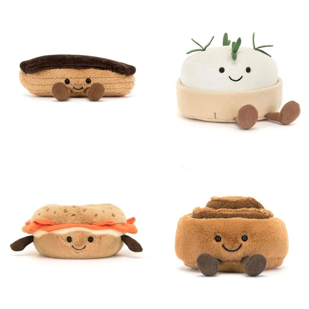 Плюшевая игрушка-тарт с сыром, клубникой и лимоном для детей и коллекционеров