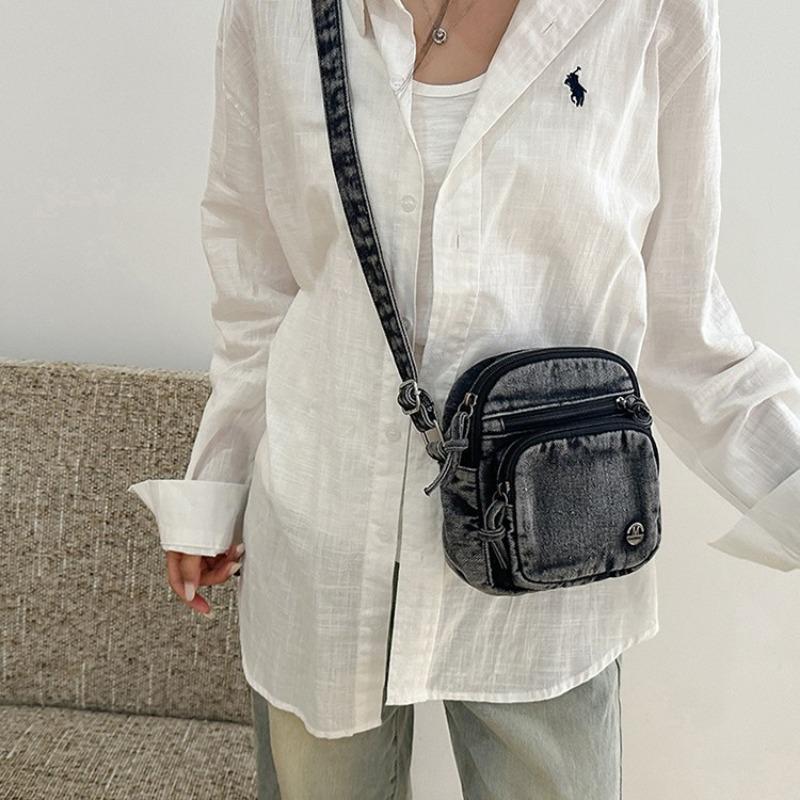 Джинсовая сумка женская летняя новая модная нишевая на плечо, сумка-мессенджер, высококлассная сумка для мобильного телефона