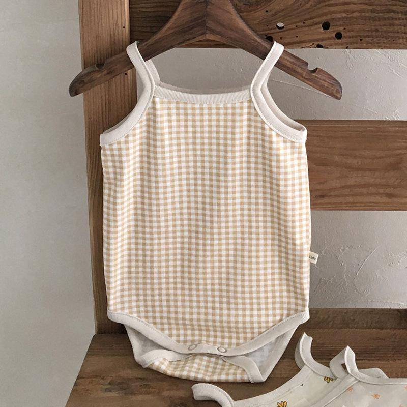 Korean Baby Soft Cotton Sling Jumpsuit - Summer Vest