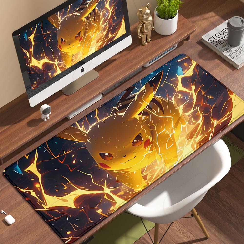 HD print XXL Mouse Pad Anime Gaming PC Accessories Large Carpet Gamer Computer Keyboard Rubber Pokemon Pikachu Expand Desk Mat