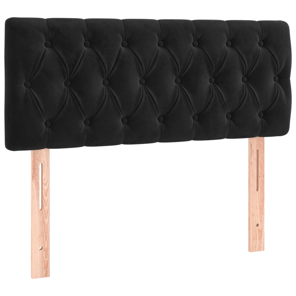 Vidaxl Zagłówek Do Łóżka Z Led, Czarny, 100X7X78/88 Cm, Aksamit